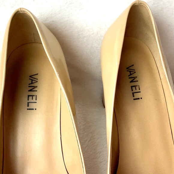 Vaneli Tilden Ecru Patent Leather Nude Colored Comfort Pumps Size 9.5M - Picture 7 of 14
